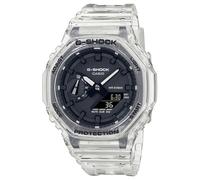 Casio Gents 48.00mm Quartz Watch with Black Digital dial and Clear Plastic/Resin Bracelet Strap GA-2100SKE-7AER