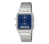 Casio G-Shock Vintage Collection Watch AQ230, Silver/Blue, Retro