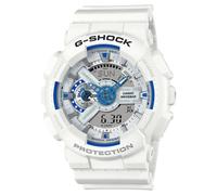 Casio G-Shock White Blue Hidden Glow Analog-Digital Resin Watch GA110HDS-7A