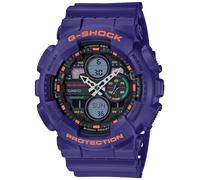 Casio GA-140-6AER G-Shock Chronograph Divers Watch Quartz Unisex Black Lila 51mm