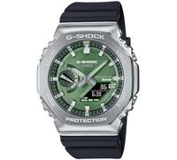 Casio GBM-2100 Tough Solar Wristwatch, Metal Cover, Bluetooth Included, Biomass Plastic, Silver/green Import from Japan NEW, Blue