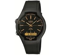 Casio Black Resin Alarm Watch AW-90H-9EVEF Black