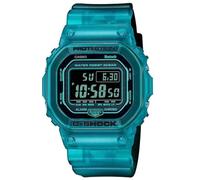 Casio Gents 42.80mm Quartz Watch with Black Digital dial and Turquoise Plastic/Resin Bracelet Strap DW-B5600G-2ER