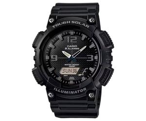 Casio Gents 46.00mm Solar Watch with Black Analogue - Digital dial and Black Rubber Strap Strap AQ-S810W-1A2VEF