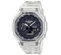 Casio Gents 48.00mm Quartz Watch with Black Digital dial and Clear Plastic/Resin Bracelet Strap GA-2100SKE-7AER