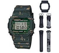 Casio Gents 49.00mm Quartz Watch with Green Digital dial and Multicolour Plastic/Resin Strap Strap DWE-5600CC-3ER
