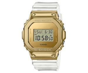 Casio Gents 50.00mm Quartz Watch with Gold Digital dial and White Plastic/Resin Strap Strap GM-5600SG-9ER
