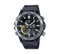 Casio Gents 52.00mm Quartz Watch with Black Analogue dial and Black Plastic/Resin Bracelet Strap ECB-40DC-1AEF