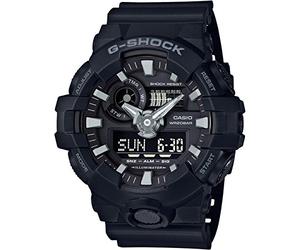 Casio Gents 52.00mm Quartz Watch with Black Analogue - Digital dial and Black Rubber Strap Strap GA-700-1BER