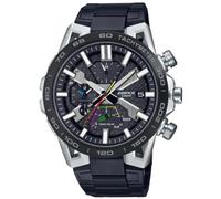 Casio Gents 55.60mm Solar Watch with Black Analogue dial and Black Metal Bracelet Strap EQB-2000DC-1AER