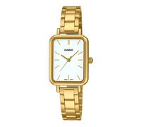 Casio Golden Stainless Steel White Dial Quartz LTP-V009G-7E Womens Ladies Watch