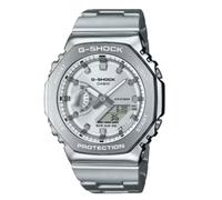 Casio GShock GM2110D7A Metal Bezel White Dial Stainless Steel Watch Time Keep UK