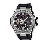 Casio Men's 48.00mm Solar Watch with Grey Analogue dial and Black Rubber Strap GST-B100-1AER