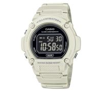 Casio Illuminator Led Light Alarm Chronograph Digital Watch W219HC-8BV, White/Black, W219HC-8BV