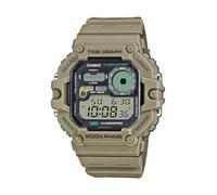 Casio Illuminator Tide Graph Moon Phase 10-Year Battery Digital Watch WS-1700H-5AV, Beige, Modern