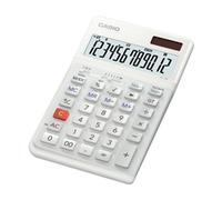 Casio JE-12E 12 Digit Ergonomic Compact Desktop Calculator White