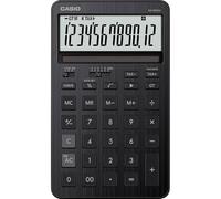 CASIO JW-200DQ medium-sized desktop calculator with aluminum front, black