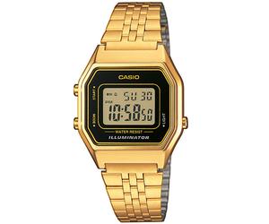 Casio LA680WEGA-1ER Wristwatch Collection Quartz Unisex Black Gold 28mm 3 ATM