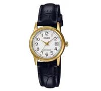 Casio Women Analog Quartz Watch with Leather Strap LTP-V002GL-7BUDF