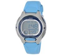 Casio Ladies Digital Light Blue Rubber Strap Watch - LW-200-2BVDF