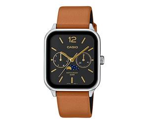 Casio Leather Analog Black Dial Men Watch-Mtp-M305L-1Avdf, Bandcolor-Brown, Black, Retro