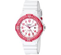 Casio LRW-200H-4BVCF Sports 3-Hand Analog White Dial Women's Watch #LRW200H-4BV, White/Pink, LRW-200H-4BVCF