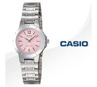 Casio LTP-1177A-4A1 Women's Classic Silver Metal Band Pink Dial Watch New