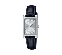 Casio LTP-1234LL-7A Women's Rectangular Standard Classic Leather Band Silver Dial Dress Watch