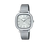 Casio LTP-B166D-7AVEF Classic Analogue White Square Dial Silver-Tone Bracelet Watch