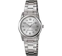 Casio LTP-V001D-7 Women's Analogue Quartz Watch with Stainless Steel Strap, Silver, Casual