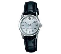 Casio LTP-V001L-7 Women's Analogue Quartz Watch with Leather Strap, Brown/Silver, Classic, Elegant