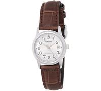 Casio LTP-V002L-7B2 Women's Standard Analog Leather Band Silver Numbers Dial Date Watch