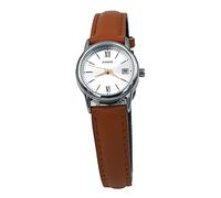 Casio LTP-V002L-7B3 Women's Standard Analog Brown Leather Band Silver Dial Date Watch, Brown, Classic, Brown, Classic