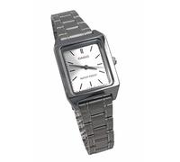 Casio LTP-V007D-7E Women's Rectangular Stainless Steel Index Silver Dial Dress Watch