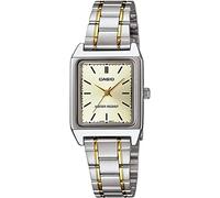 Casio LTP-V007SG-9E Standard Quartz Women's Wristwatch, Silver x Gold, Metal Band, Overseas Model