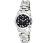 Casio LTP1215A-1A Women's Stainless Steel Black Dial 3-Hand Analog Watch, black
