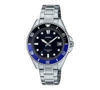 Casio Standard Analog Stainless Steel Black Dial Quartz MDV-10D-1A2 Men's Watch