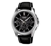 Casio Men Analog Quartz Watch with Leather Strap MTP-1375L-1