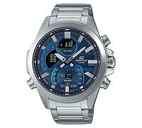 Casio Men Analogue-Digital Quartz Watch with Stainless Steel Strap ECB-30D-2AEF