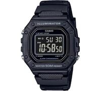 Casio W-218 Series Standard Digital Wristwatch, Men's, Women's, Chippukashi, Overseas Model, Black Inverted LCD W-218H-1BV, Waterproof