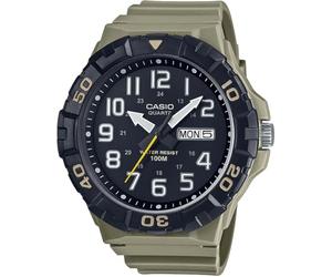 Casio Men Watch Analog Black Dial Resin Band MRW-210H-5AVDF., Brown, Brown, Strap