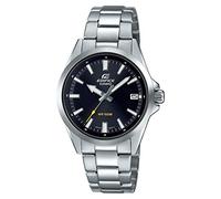 Casio Men's 37.80mm Quartz Watch with Black Analogue dial and Silver Metal Strap EFV-110D-1AVUEF