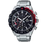 Casio Men's 46.00mm Quartz Watch with Black Analogue dial and Silver Metal Strap EFR-566DB-1AVUEF