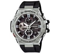 Casio Men's 48.00mm Solar Watch with Grey Analogue dial and Black Rubber Strap GST-B100-1AER