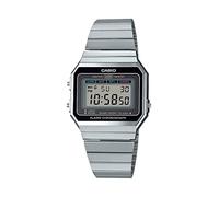 Casio Men's A700W-1ACF Classic Digital Display Quartz Silver Watch, Silver, 35.5 mm, Classic