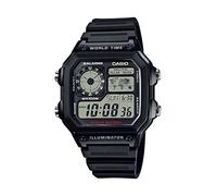 Casio Men's AE1200WH-1A Black Analog Digital Multi-Function Watch