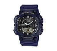 Casio Men's AEQ110W-2AV Heavy Duty Analog-Digital Display Quartz Blue Watch, Blue/Grey, AEQ110W-2AVDF