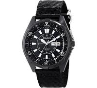 Casio Men's AMW110-1AV Classic Analog Black Nylon Strap Watch, Black, Quartz Movement