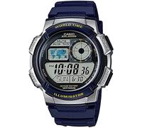 Casio Men's Analogue Digital Automatic Watch with Strap S7233889, Gray, 43MM, Stripes