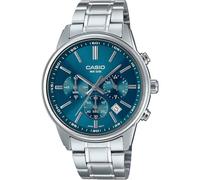 Casio Men's Analogue Digital Quartz Watch with Stainless Steel Strap MTP-E515D-2A1VDF, Green, Modern, Green, Modern